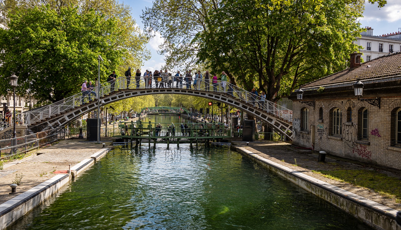 Passerelle de la Grange-aux-Belles Wikipedia - Canal Saint Martin